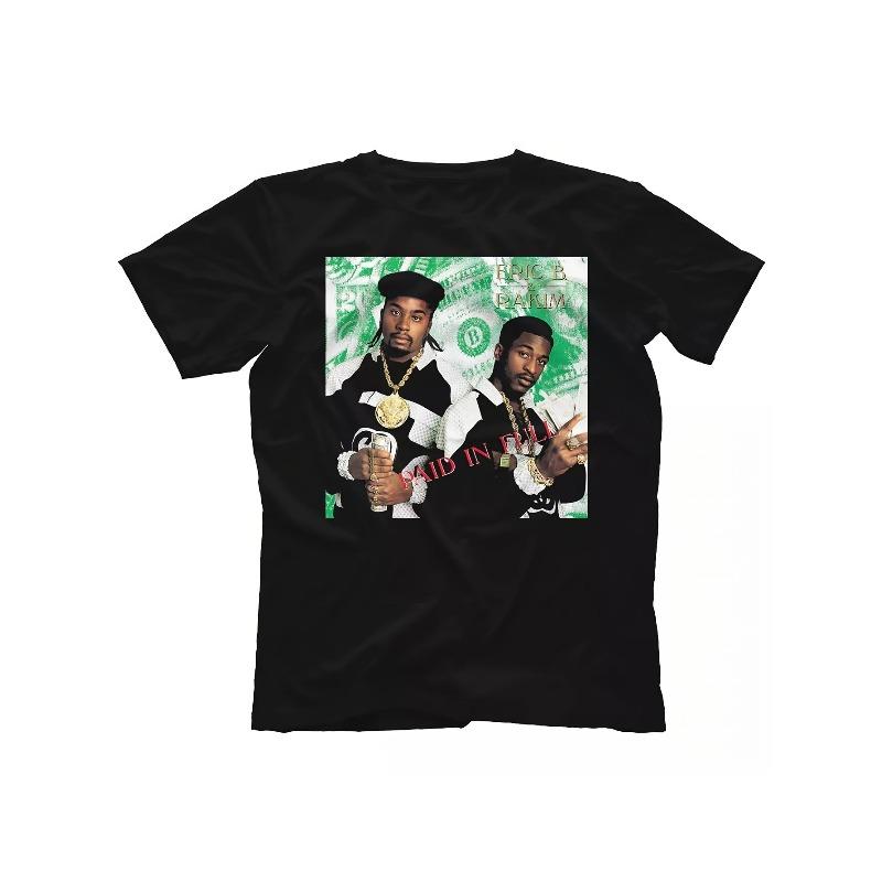 Vintage Eric B. & Rakim "Paid In Full" Album Cover Graphic T-Shirt 80s Golden Age Hip Hop Legend Retro Streetwear Tee 100% Soft Ring Spun Cotton Unisex Relaxed Fit S-5XL - Casual, Classic