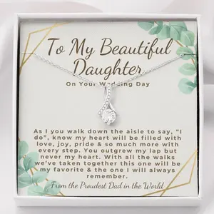 Father Of Bride Gift To Daughter Bride Wedding Gift From Dad For Daughter Wedding Day Gift, Bride Wedding Necklace, Gift For Bride From Dad. Daughter Gift, Daughter Wedding, Wedding Gift, Br NVHxoasp