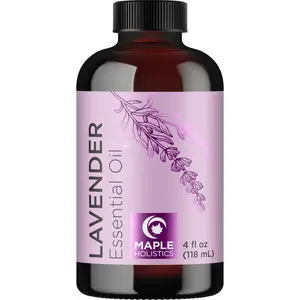 Maple Holistics Lavender Essential Oil for Hair, Skin, Diffuser and More Aromatherapy Solution Fitness Wellness Pure Potent Lavender Oil