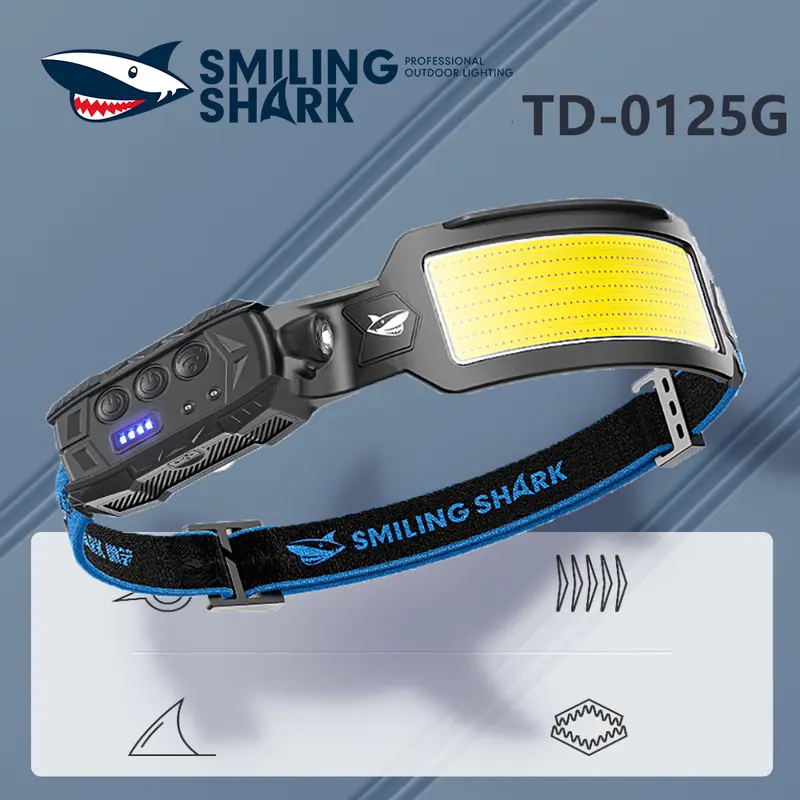 QX-D419】Smiling Shark multifunctional cycling light, made of ABS
