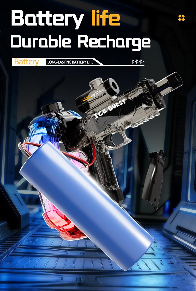 【Summer Time】Electric Water Guns for Adult Kid, With lighting and sound effects Strongest Full Automatic Water Pistol High Capacity 500+ Water Blaster, Range Powerful Classic Water Squirt, Summer Outdoor Swimming Pool Water Toy summervibes team toys