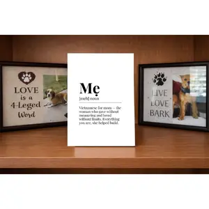 Mẹ Definition Sign | 4x6 Gift-Ready MDF Plaque | Pl8crafted