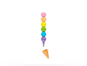 Rainbow Scoops Vanilla Scented Stacking Eraseable Crayons