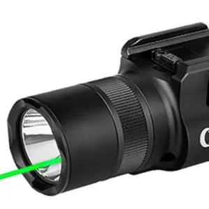 Olight Usa Inc Baldr Pro R Black Anodized 300/500/1,350 Lumens White LED Green Laser