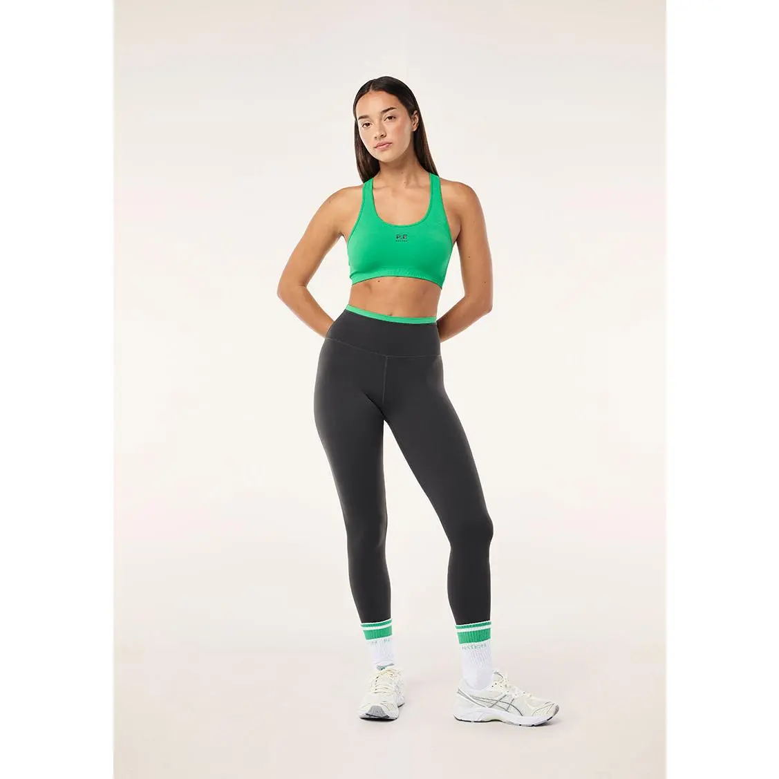 Vita Full Length Legging - Caviar / Kelly Green