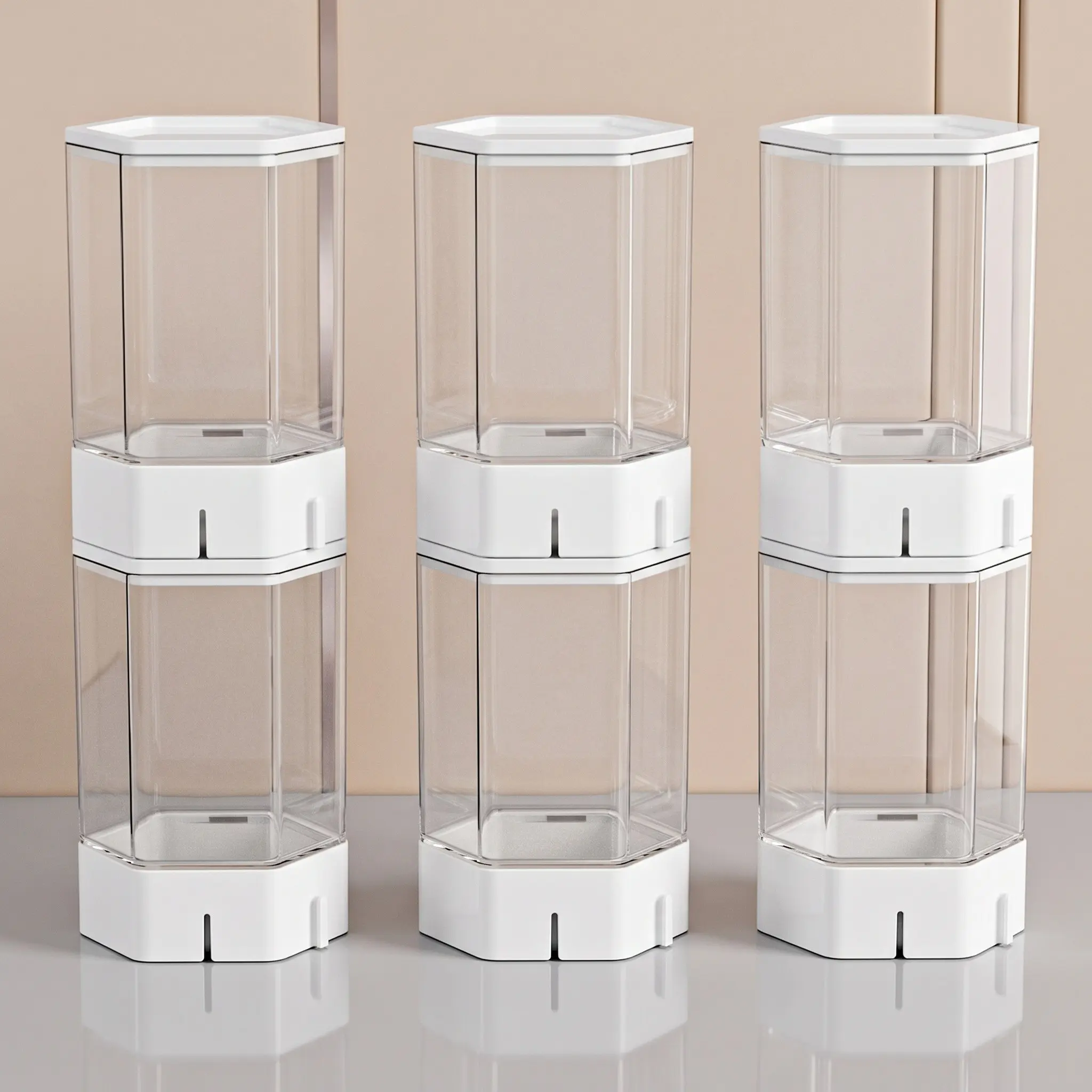 6pcs Transparent Acrylic Display Boxes, UV Protection, Stackable Storage, Anti-Slip Lids, Dust-Proof Waterproof Card Organizer