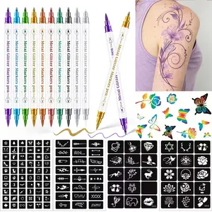DIY Temporary Tattoo Pen Makeup Set Waterproof Long Lasting Easy Create Unique Designs Safe Without Any Odor Washable Simple to Use cosmetic