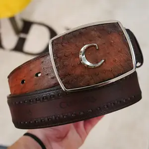 CUADRA MENS BELT OSTRICH BROWN