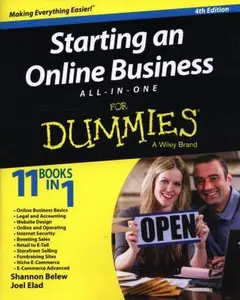 USED-Starting an Online Business All-in-One for Dummies by Shannon Belew (Paperback)