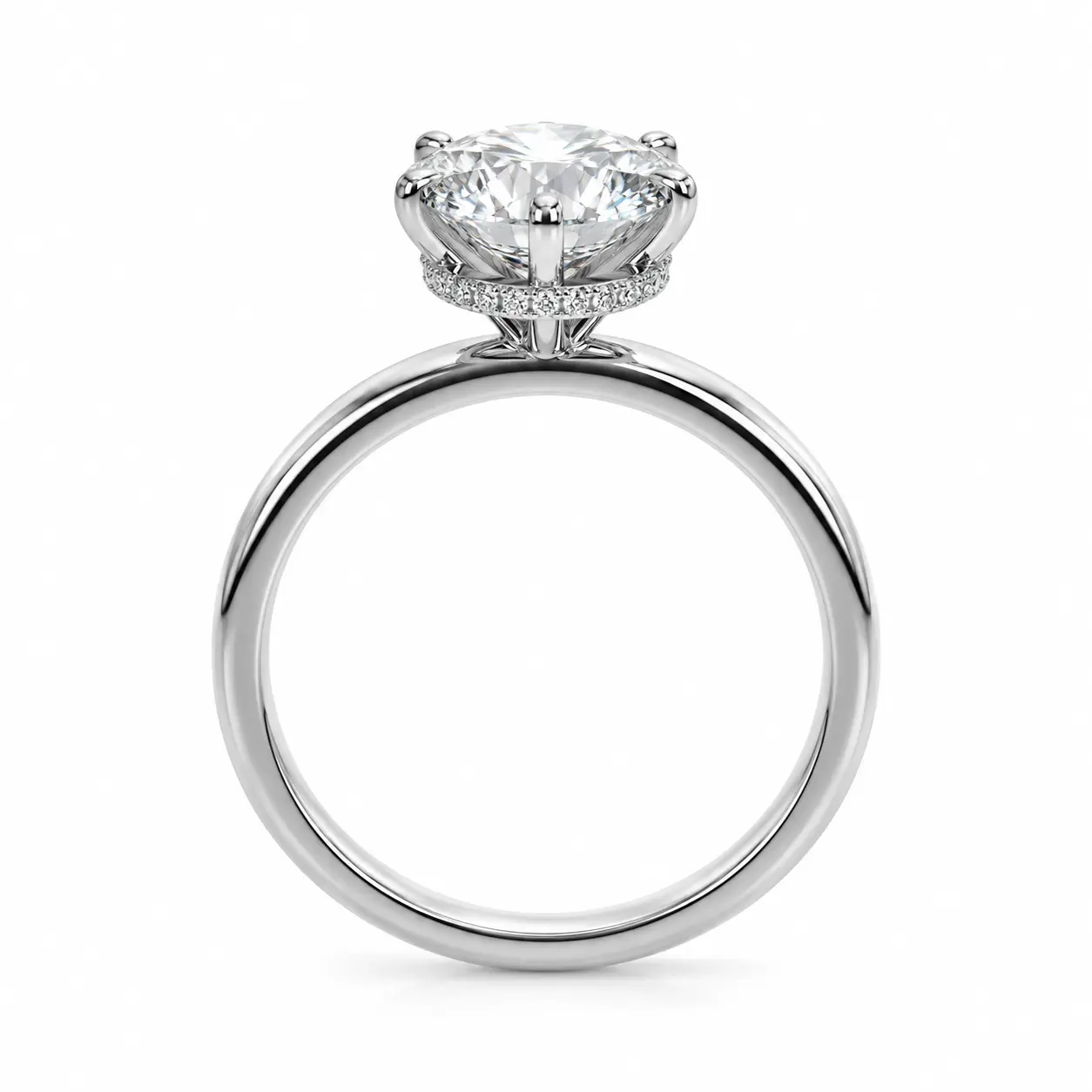 The Six Prong — Diamond Solitaire Engagement Ring VVS1 Clarity