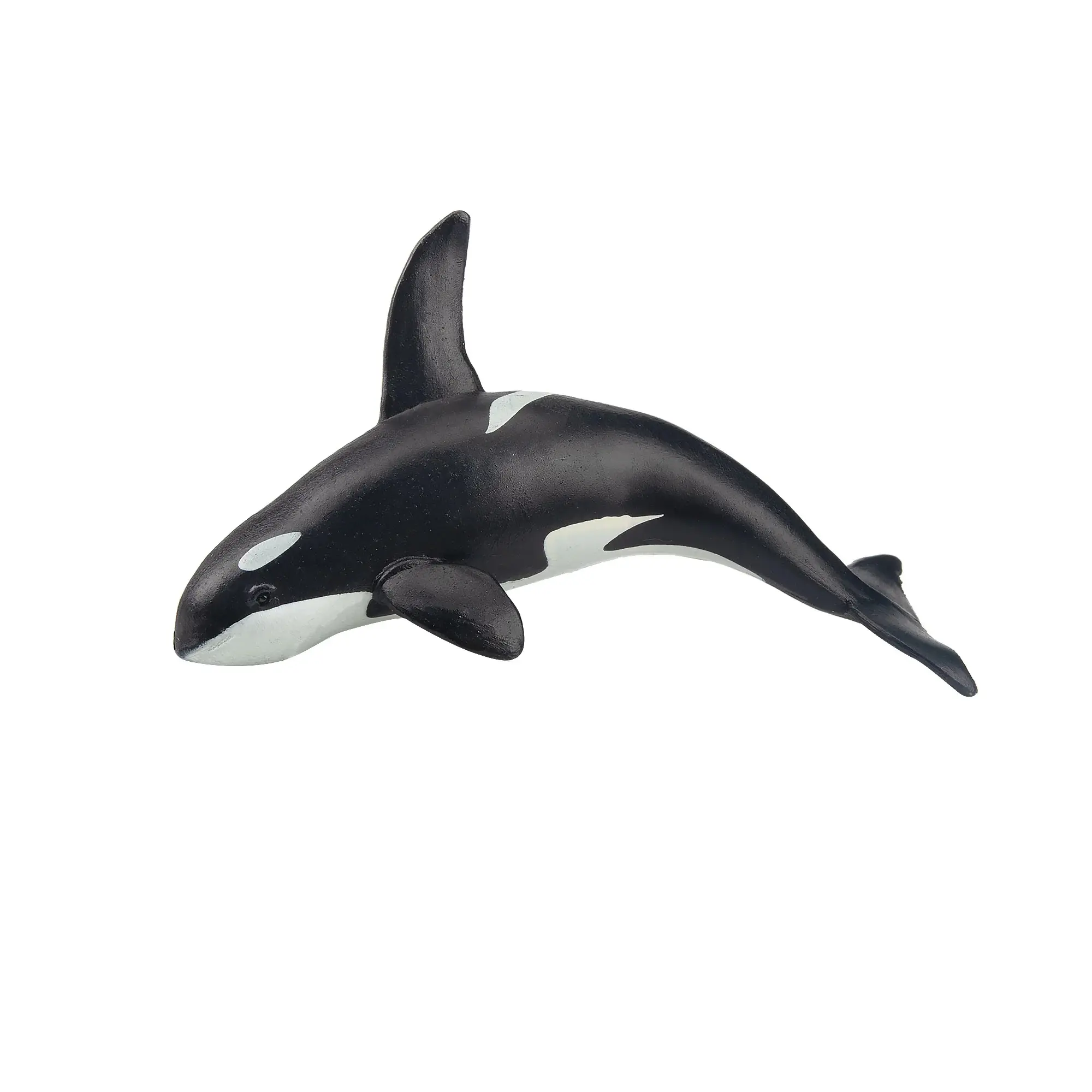 Toymany Hand-Painted Miniature Unisex Solid Plastic Killer Whale Figurine - Realistic Aquatics Animal Model, Age 3+ Early Education Tool, Montessori Sensory Play Accessory, Cake Decor (Toys & Hobbies Action Figure)
