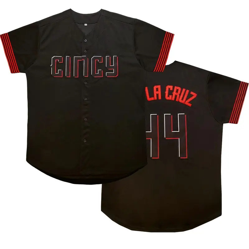 Men's Letter & Number Embroidery V Neck Baseball Jersey, Loose Sporty Baseball Top, Men's Sport & Outdoor Clothing for All Seasons, Embroidered Baseball Jersey, Sports Top, Sportswear