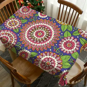 1 pc Paisley Pattern Print Tablecloth, Washable Tablecloth, Perfect for Picnic, Camping, Wedding, Birthday Party, Restaurant, Buffet