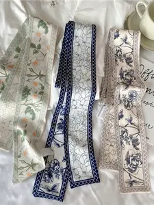 3-Piece Women's Multi-Color Printed Scarf, Headband, Tie Set, Perfect for Daily Wear, Ponytail, Bow, Bag Decoration, Fall Winter Accessories