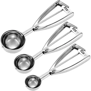 Cookie scoop set small1 tbsp medium2 tbsp large3 tbsp cookie dough scoop cookie scoops for baking set of stainless steel melon baller scoop ice cream scoop muffin scoop