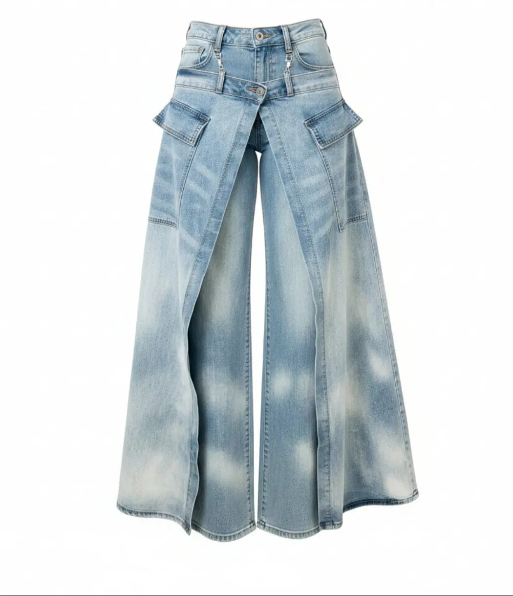 Aphrodite Mid Rise Jeans w/ Fly Away Skirt w/pockets