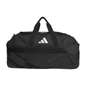 Adidas Tiro League Solid Color Large Capacity Adjustable Shoulder Strap Zipper Closure Recyclable Material Unisex Shoulder Bag Travel Bag Medium Black