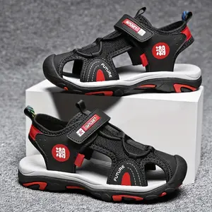 Youngsters' Breathable Mesh Sandals - Durable, Non-Slip, Hook & Loop Closure for Boys & Girls - Ideal for Summer, Spring & Fall Junior Beach