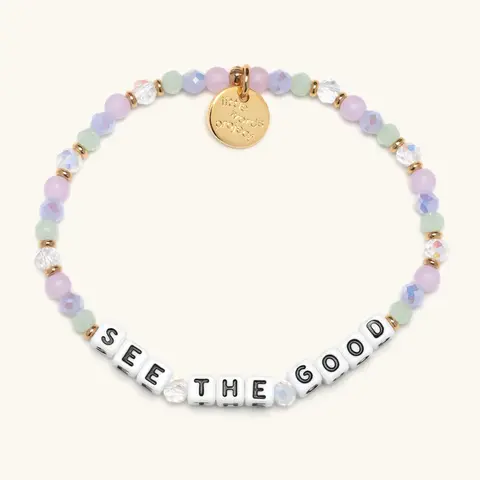 Little Words Project Unisex Pull-On Whimsical Word Beads Bracelets - Boho Bead Charm, Arm Candy Accessories, Quirky Gifts, Unique Cool Gifts, Inspirational Daily Wear, Bracelet Stacking, One Size, Choking Hazard Small Parts