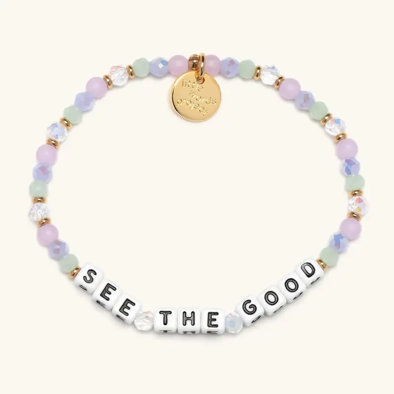 Little Words Project Unisex Pull-On Whimsical Word Beads Bracelets - Boho Bead Charm, Arm Candy Accessories, Quirky Gifts, Unique Cool Gifts, Inspirational Daily Wear, Bracelet Stacking, One Size, Choking Hazard Small Parts