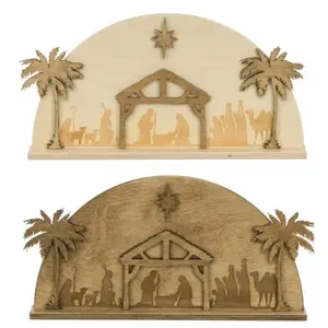 Arched Wooden Nativity Scene | Handcrafted Christmas Decor