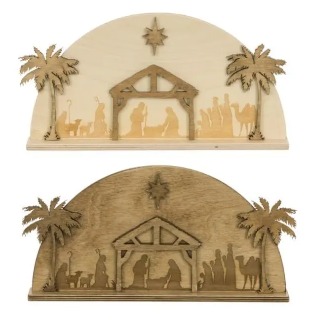 Arched Wooden Nativity Scene | Handcrafted Christmas Decor