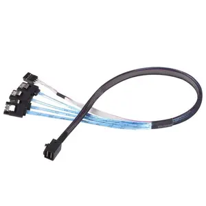 Silver Stone Technologies  12GB Mini SAS HD SFF-8643 to SATA 7 Pin Sideband Cable - 0.5m