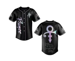 Prince Rain Baseball Jersey - 80s Music Fan Apparel, Wardrobe Staple, For Any Season, Simple Look, Easy to Match