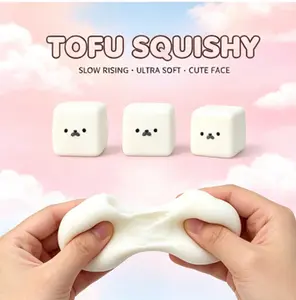 Seal Tofu Squishy Slow Rising,Super Soft Stress Relief Fidget Toy + 2 Free Gifts ,Viral TikTok Desk Toy,cute,kawaii,perfect for small hands,Great gifts for birthdays and holidays