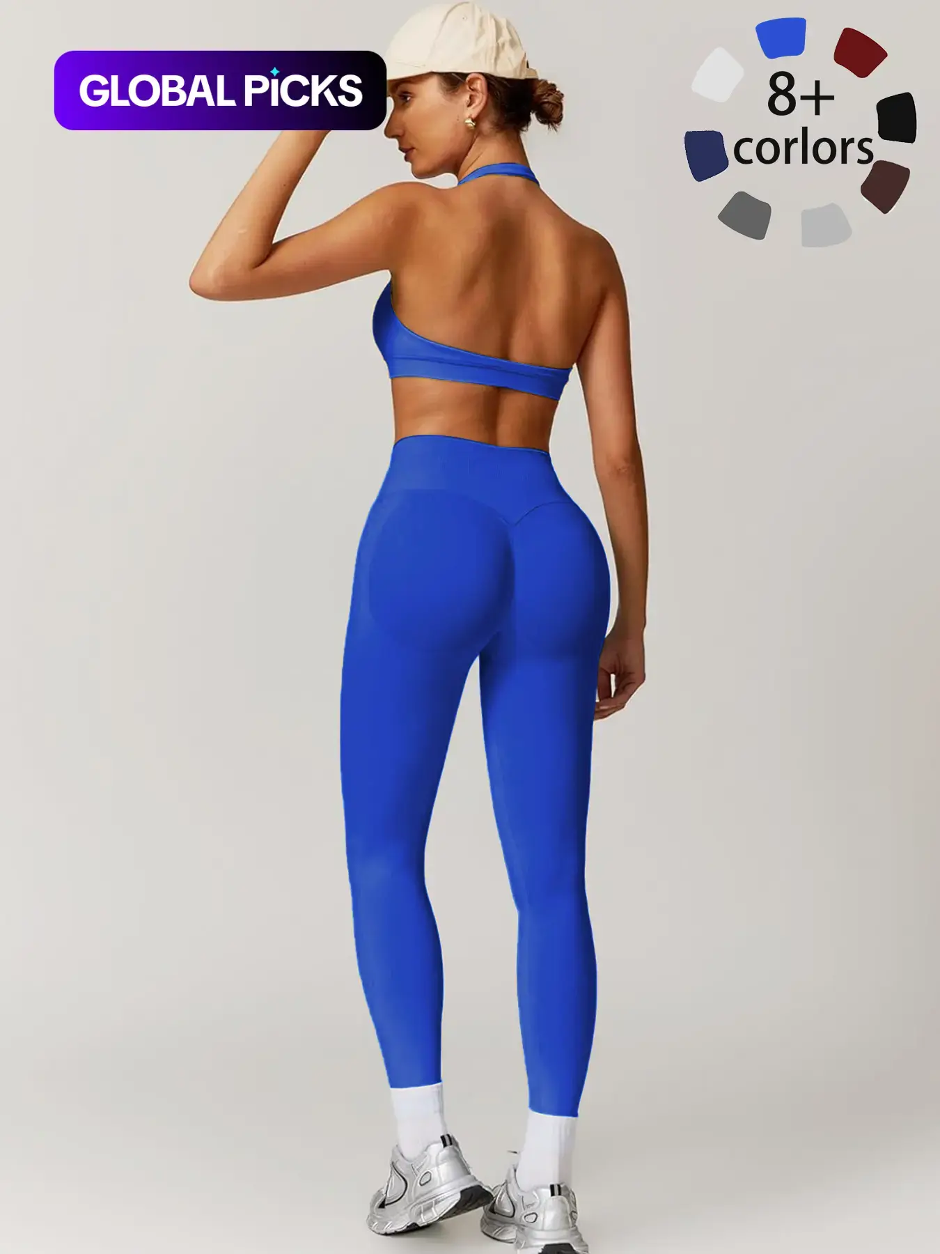 Women's Seamless Yoga Set, Sexy Backless Sports Bra & High-Waisted Compression Pants, Perfect for Gym, Yoga and Outdoor Activities, Fitness Outfits, Workout Sets, Yoga Wear