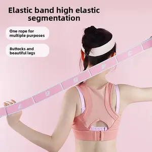 Yoga elastic belt open back open shoulder fitness women's resistance training equipment segmented digital extension belt tension rope