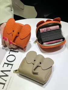 Women's New Card Wallet, Unique Design, Large Capacity, Multiple Slots, Cute High-End Style, Trend, Perfect Gift, Elephant Wallet