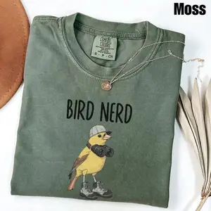 Comfort Colors Bird Nerd T-Shirt, Bird Lover Tee, Funny Bird Watcher Tshirt, Twitcher T-Shirt, Gift for Bird Nerd, Bird Tee, Bird Watcher Gift, Bird Nerd Tee