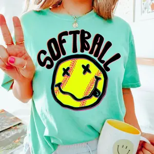 SOFTBALL smile clear film screen print