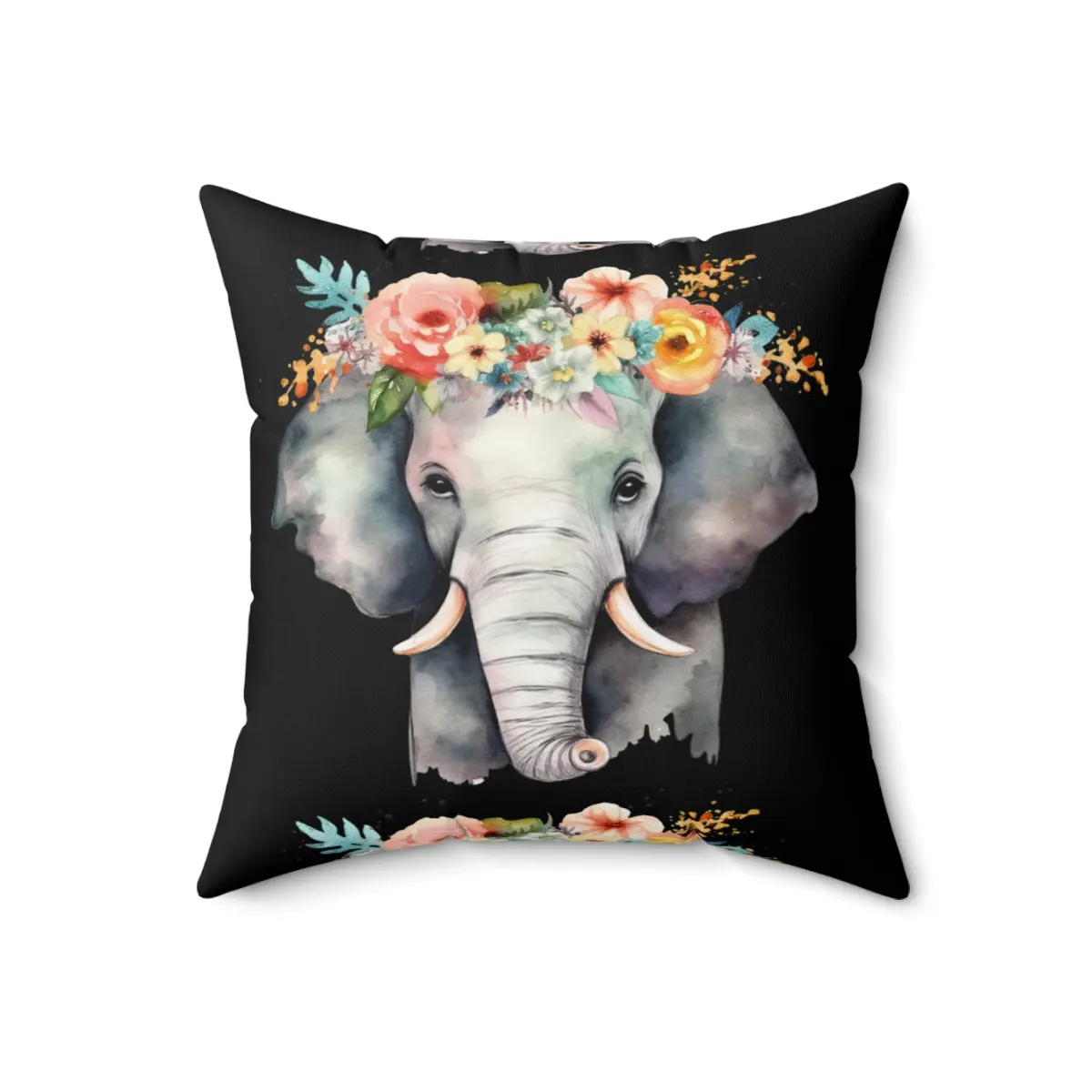 Elephant Square Pillow