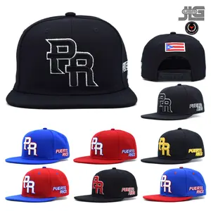 Puerto Rico Polyester Snap back Hat Flag 3D PR Flat Bill Rico Baseball Cap NEW
