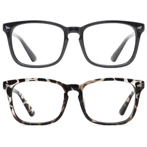 Blue Light Blocking Glasses for Men Women Rectangular Frame Anti Eyestrain & UV Glare Trendy