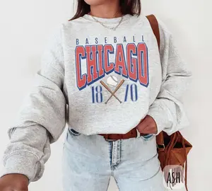 Vintage Chicago Baseball Sweatshirt Chicago Baseball Fan Shirt Windy City Crewneck Retro Chicago Sports