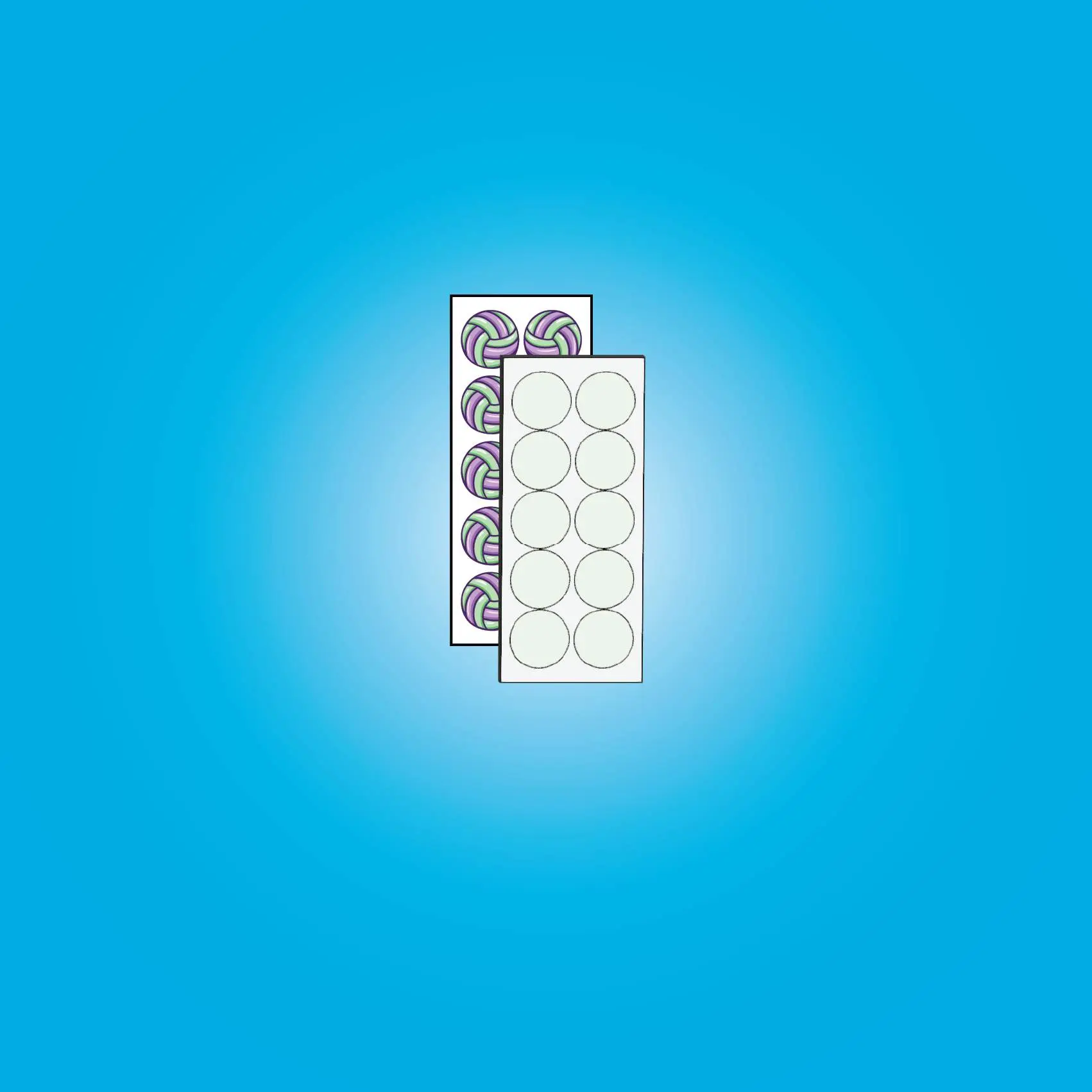 [10 - Pack] Volleyball - Sublimation Earring Blanks - Studs