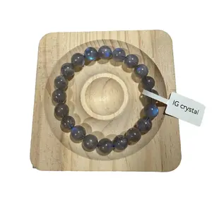 1 Count Labradorite Healing Crystal Handmade Bracelet 2 Packs for Couple 9MM Throat Chakra Crystal Bracelet for FATIGUE Come for Unisex 9mm