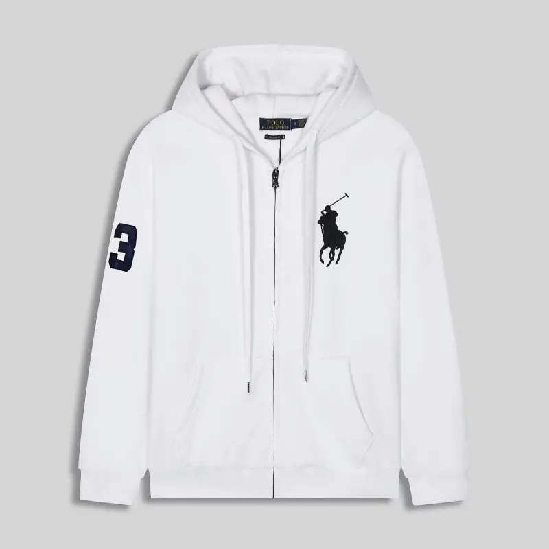 Zipper White Black Big Horse