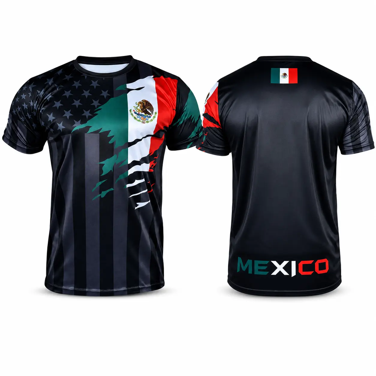 Unisex Latin Flag Soccer Jersey - Men's/Women's Athletic Top with Mexico, Guatemala, Honduras, El Salvador, USA Flag Mix, Latino Heritage Sports Fan Shirt, Camisa de Futbol, Summer Fashion Sportswear