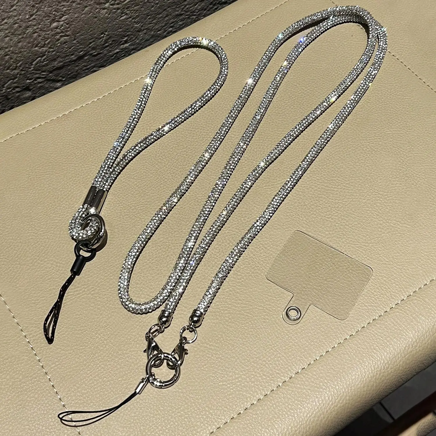 Rhinestone Decor Phone Chain & Phone Case Lanyard, Fashionable Phone Strap & Phone Case Lanyard, Phone Accessories for Women & Girls, Phone Charms, Phone Decoration, Cell Phone Accessories