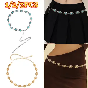 Western Metal Concho Belt for Women Cowgirl Chain Belts Western Metal Concho Belt, Hollow Out Daisy Chain Belt Adjustable Boho Waist Chain Country Concert Outfit for Dress Dresses Jean Jeans Country Concert Outfit