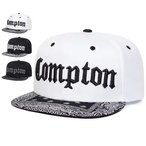 Unisex COMPTON Letter Embroidery Baseball Hats Spring Autumn Outdoor Adjustable Casual Hip-hop Trucker Caps Sunscreen Hat