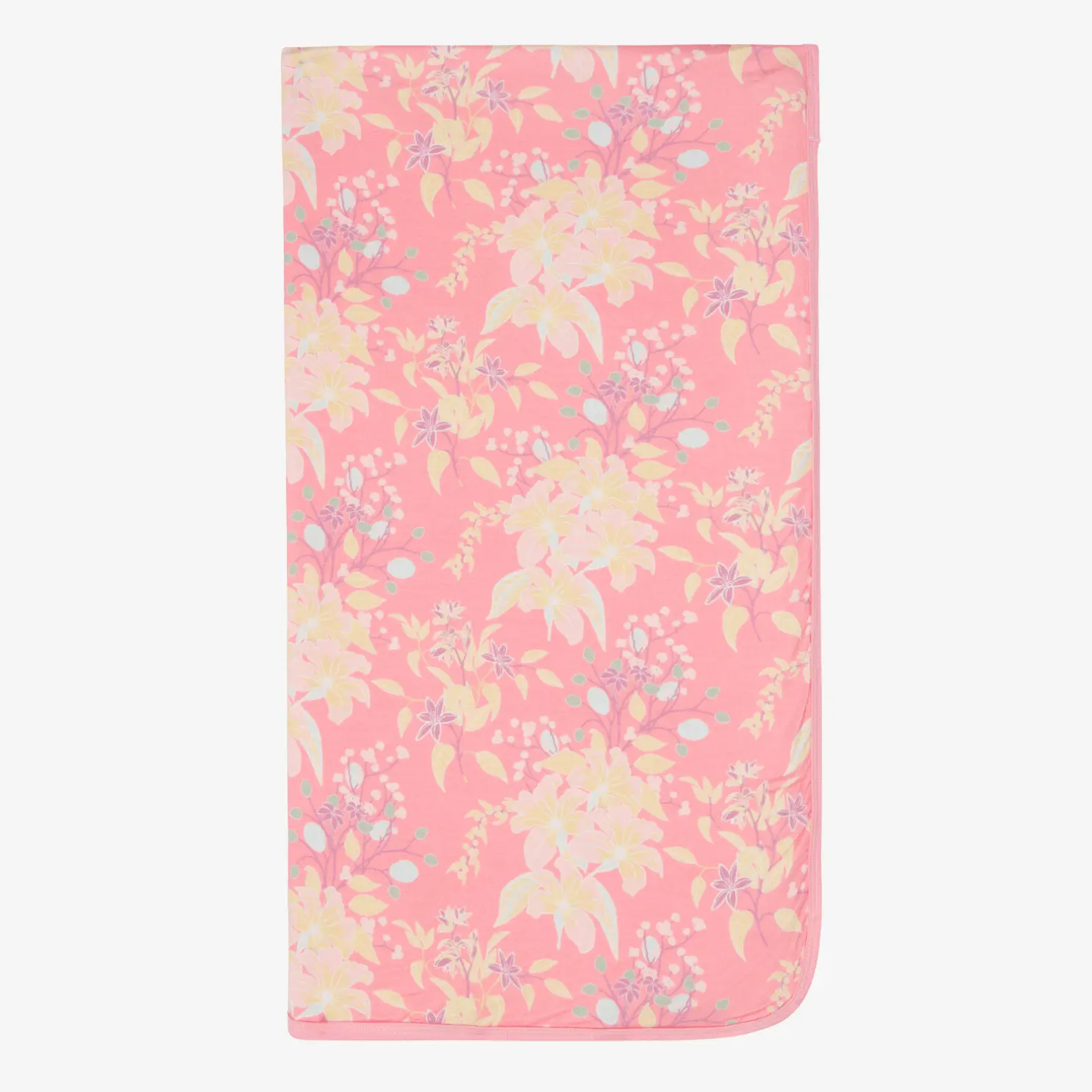 Bestaroo Summer Florals Swaddle Bamboo Stretch Baby Swaddle Blanket, Soft Breathable 1 Ply, Lightweight Cozy Wrap for Newborns, Summer Florals Pink, 45 x 45 in