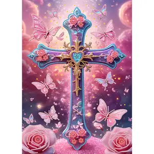 5D DIY Crafts Diamond Painting Kit, Crystal Butterfly Heart Series, Irregular Shape, Wall & Tabletop Decor, Decorative Art, 30x40 Cm, No Frame, Perfect Gift