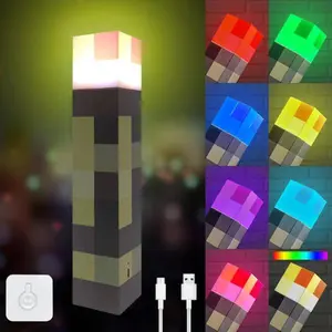 Summervibes New Pixel Art Night Light – USB Plug-in LED Wall Light | Portable Hand Torch for Bedroom,Party Atmosphere & Stylish Home Ornament,Ideal Men Present,Birthday Surprise Gift