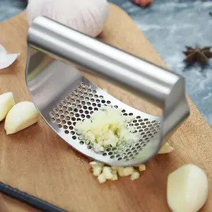 Stainless Steel Garlic Press, Easy Clean Durable Kitchen Tool, Perfect for Chopping and Crushing Garlic, Ideal for Apartments and Dorms
