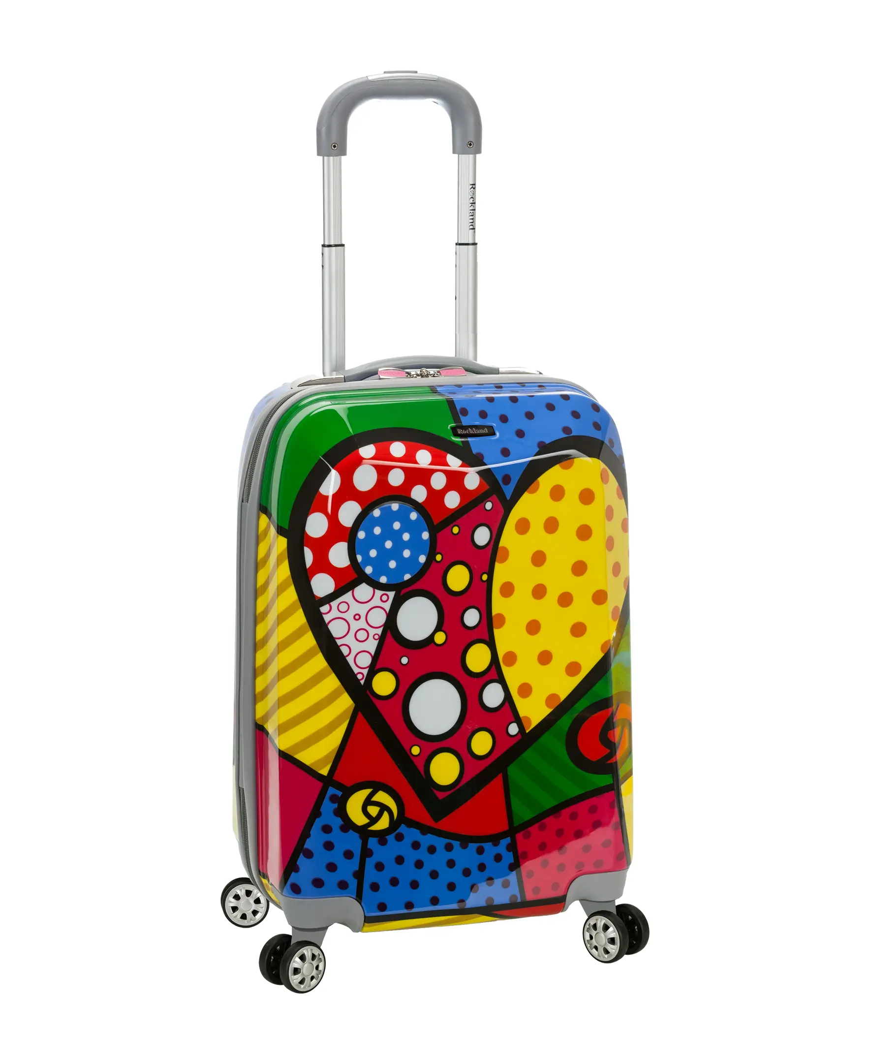 Rockland Vision Hardside Spinner Wheel Luggage, Carry-On 20", Heart
